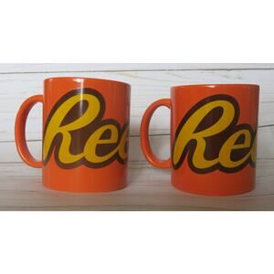 Hershey REESES PEANUT BUTTER CANDY Coffee Mugs Set of 2 Collectible Never Used